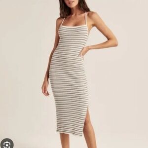 Striped Sleeveless Midi Dress